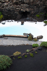 Beautiful pool in a volcanic enviroment