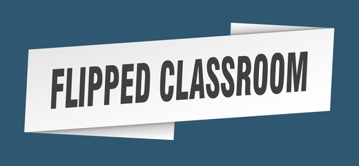 flipped classroom banner template. flipped classroom ribbon label sign