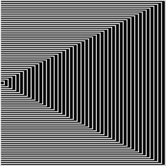 Black and white lines abstract graphic optical art
