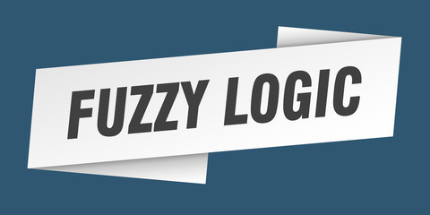 fuzzy logic banner template. fuzzy logic ribbon label sign