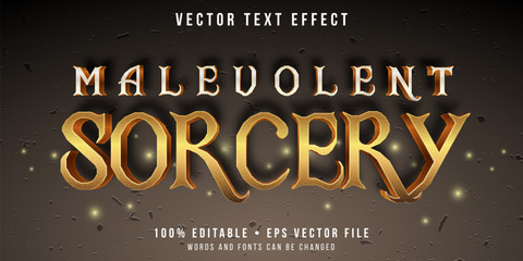 Editable text effect - dark magic style