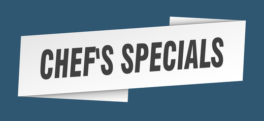chef's specials banner template. chef's specials ribbon label sign