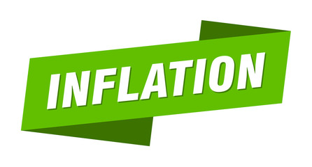 inflation banner template. inflation ribbon label sign