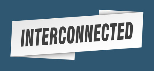 interconnected banner template. interconnected ribbon label sign