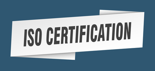 iso certification banner template. iso certification ribbon label sign