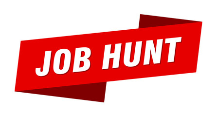 job hunt banner template. job hunt ribbon label sign