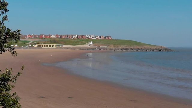 LOCKDOWN IN BARRY ISLAND, THE EMPTY PROMENADE AND BEACHES. The Welsh government announce a second lockdown and ask people to stay at home to save the NHS
