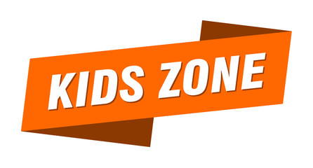 kids zone banner template. kids zone ribbon label sign