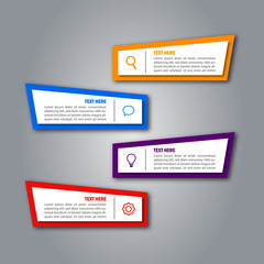 business infographics template isolated on white background. illustration vector.