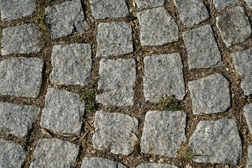 Cobblestone stones perfectly laid