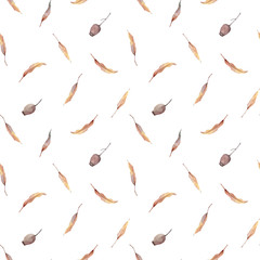 watercolor flowers seamless pattern.