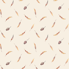 watercolor flowers seamless pattern.