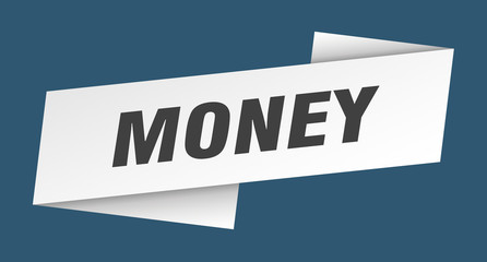 money banner template. money ribbon label sign