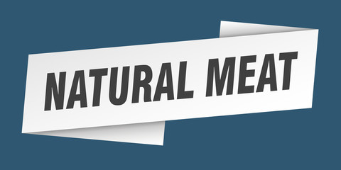 natural meat banner template. natural meat ribbon label sign