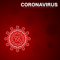 Virus full bacterium red background