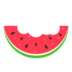 Watermelon Icon on White Background. Vector Illustration
