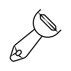 Vegetable peeler icon simple design