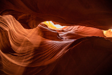 Unique & stunning Antelope Canyon in Arizona, United States of America. Tourism in the USA. 