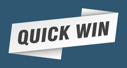 quick win banner template. quick win ribbon label sign