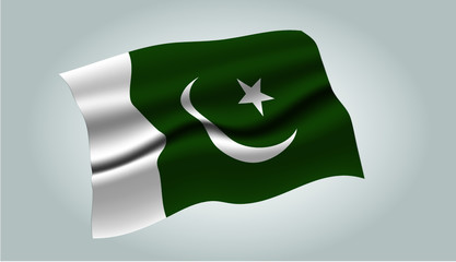 National flag of Pakistan isolated, vector.