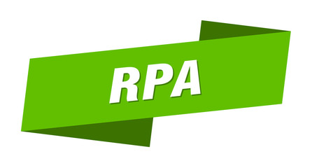 rpa banner template. rpa ribbon label sign