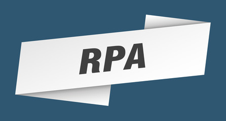 rpa banner template. rpa ribbon label sign