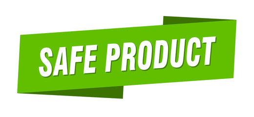 safe product banner template. safe product ribbon label sign