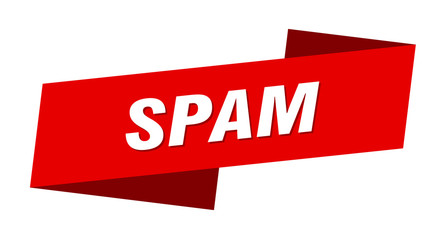 spam banner template. spam ribbon label sign