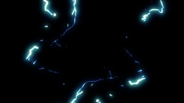 Lightning eletric thunder looping long clip