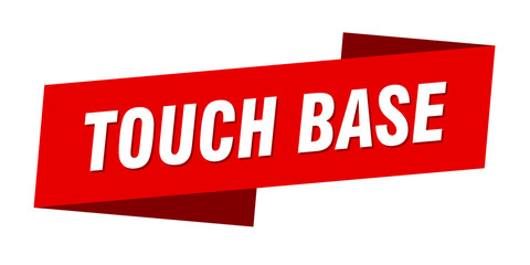 touch base banner template. touch base ribbon label sign