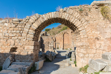 The ruins of the ancient city of Ephesus in Turkey.