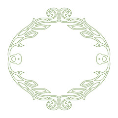 Frames with decorative floral patterns. Vector illustration.