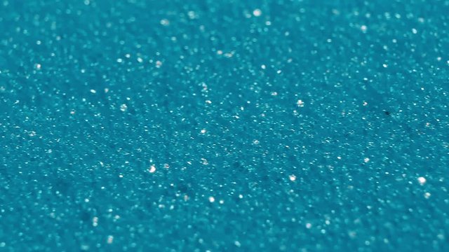 blue sponge for washing dishes in macro