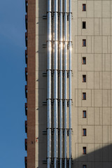 ventilation on the wall to remove hot air on the wall of the building