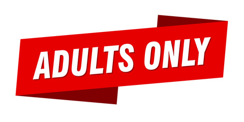 adults only banner template. adults only ribbon label sign