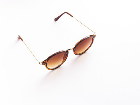 Snooky Round Sunglass Frame Isolated Stock Image.