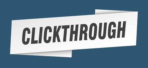 clickthrough banner template. clickthrough ribbon label sign
