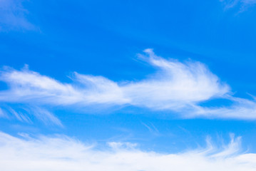 błękitne niebo i białe chmury 1 - obrazy, fototapety, plakaty
