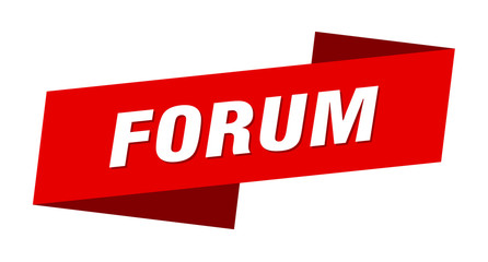 forum banner template. forum ribbon label sign