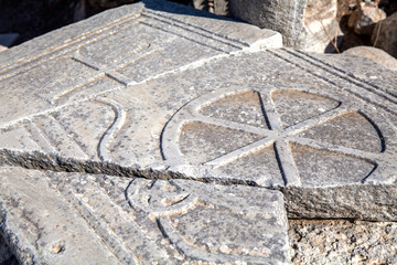 The ruins of the ancient city of Ephesus in Turkey.