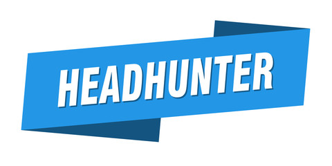 headhunter banner template. headhunter ribbon label sign