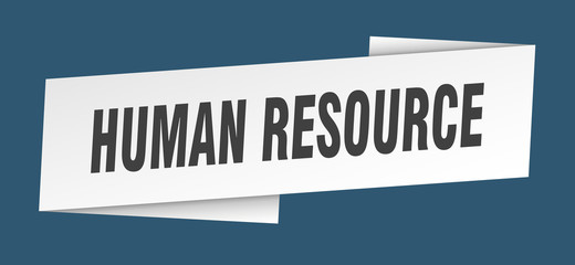 human resource banner template. human resource ribbon label sign