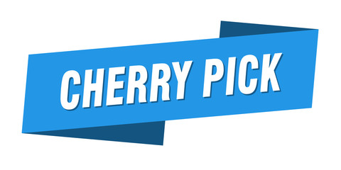 cherry pick banner template. cherry pick ribbon label sign