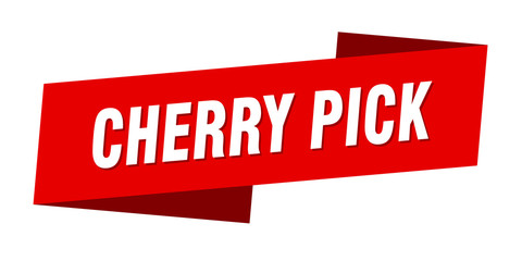 cherry pick banner template. cherry pick ribbon label sign
