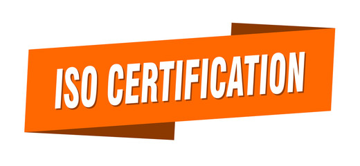 iso certification banner template. iso certification ribbon label sign