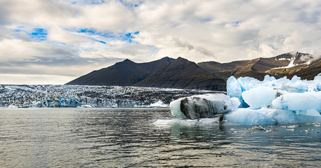 Icebergs in the Jokulsarlon Glacier Lagoon (Iceland)