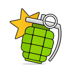Hand grenade Illustration Suitable For Greeting Card, Poster Or T-shirt Printing.