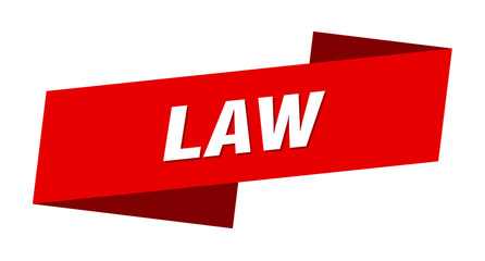 law banner template. law ribbon label sign