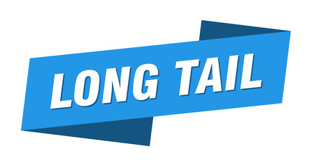 long tail banner template. long tail ribbon label sign