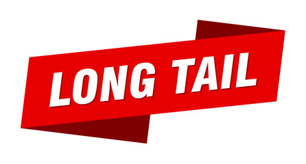 long tail banner template. long tail ribbon label sign